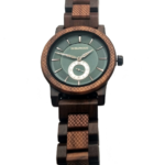 Montre en bois de chacate preto pour homme, cadran vert Montre en bois de chacate preto pour homme, cadran vert