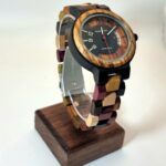 Montre en bois pour femme - Bracelet multicolore