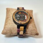 Montre en bois pour femme - Bracelet multicolore