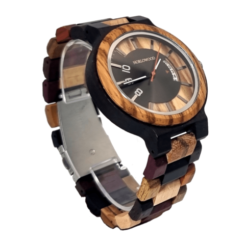 Montre homme en bois multicolore Montre homme en bois multicolore